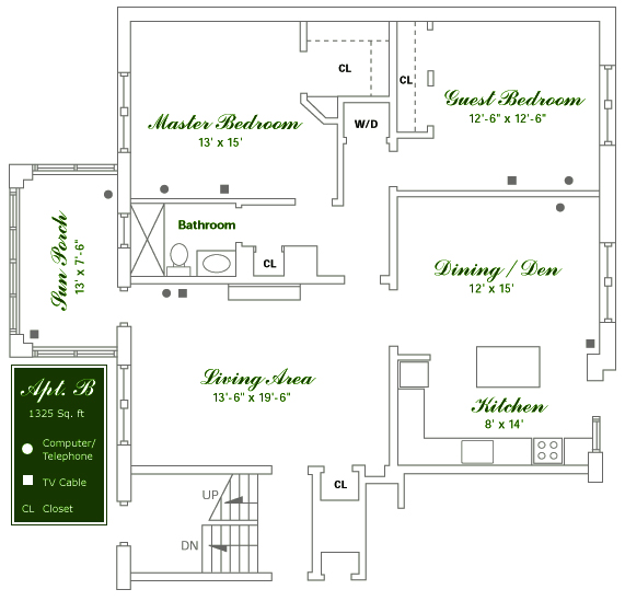 Willowwood Apartments - Floor Plan B